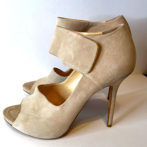 MARSKINRYYPPY BY NICOLE BRUNDAGE SUEDE HEELS‎ - Picture 1 of 10